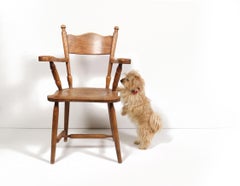 Story Book Brutalist Wabi Sabi Oak Fire Place Chair