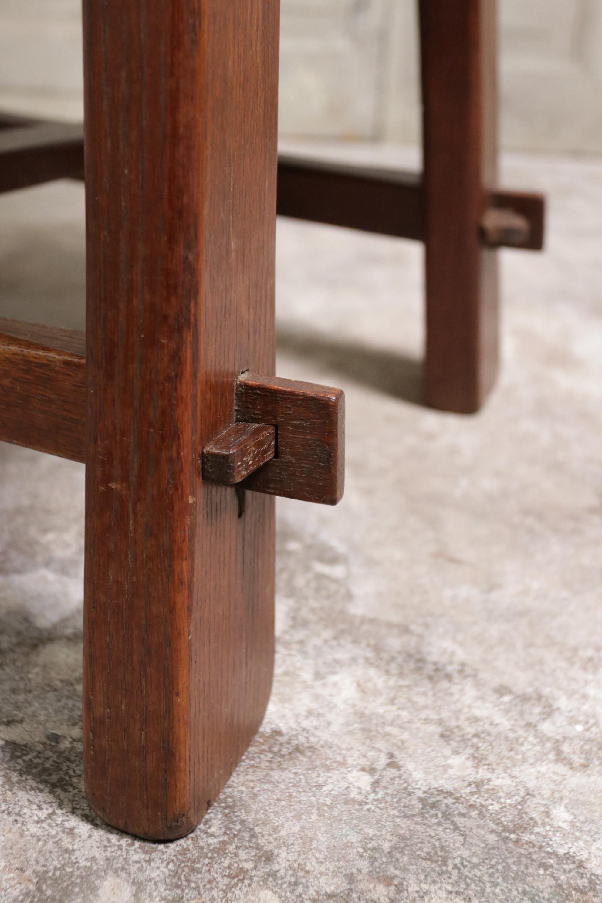 Story Book Dutch Brutalist Wabi Sabi Oak and Rush Fire place Lounge Chair 11