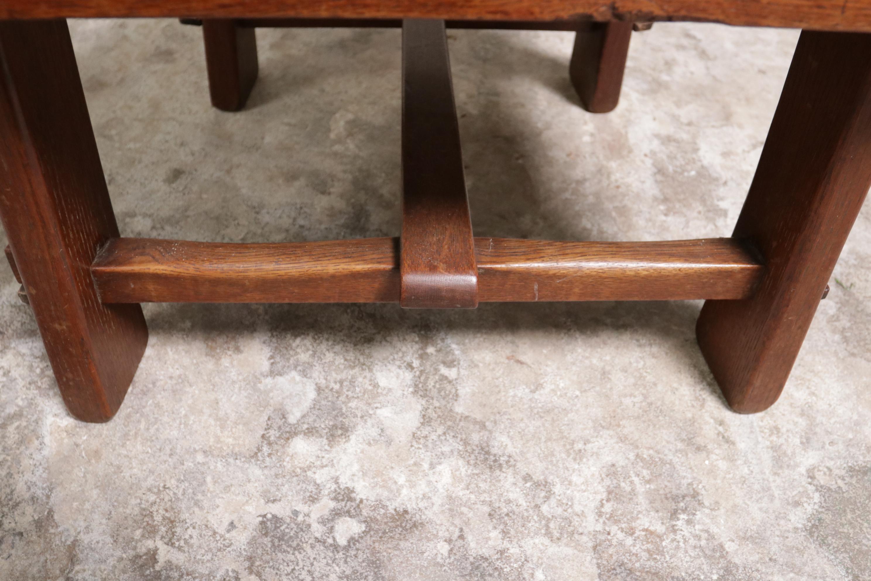 Story Book Dutch Brutalist Wabi Sabi Oak and Rush Fire place Lounge Chair 12