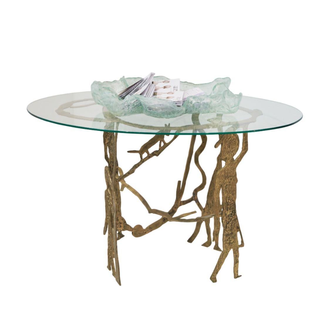 XXIe siècle et contemporain Story of Us - Table d'appoint en laiton et verre en vente