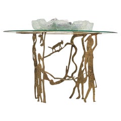Story of Us - Table d'appoint en laiton et verre