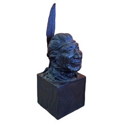 Buste/sculpture en bronze figuratif « Story Teller » de D.S. Webb