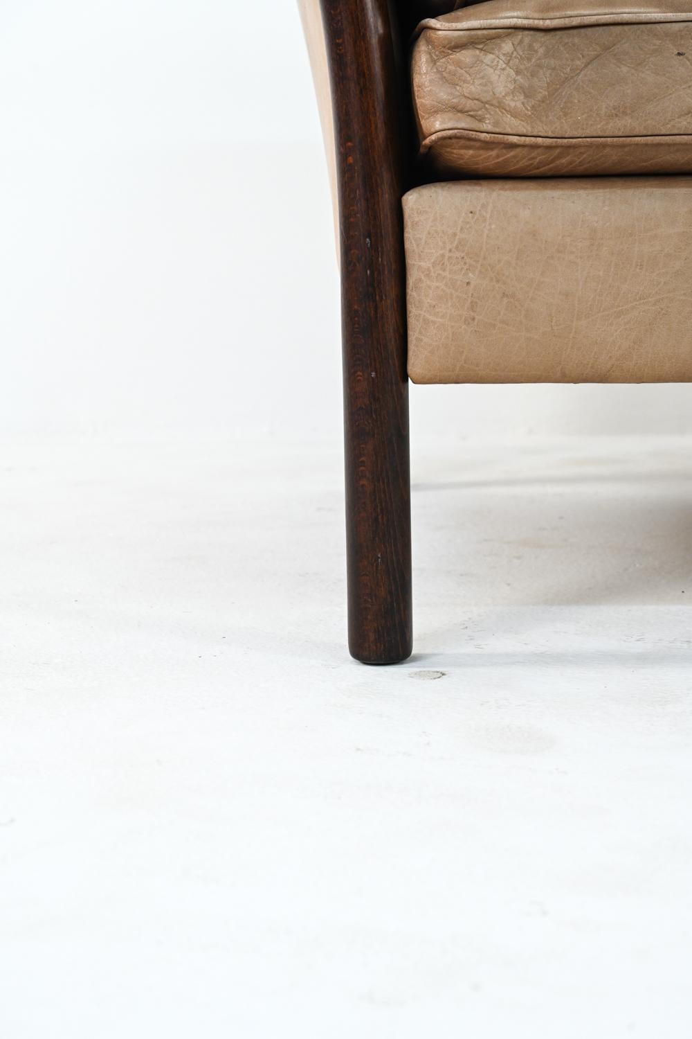 Stouby Danish Modern Leather Sofa & Loveseat 6