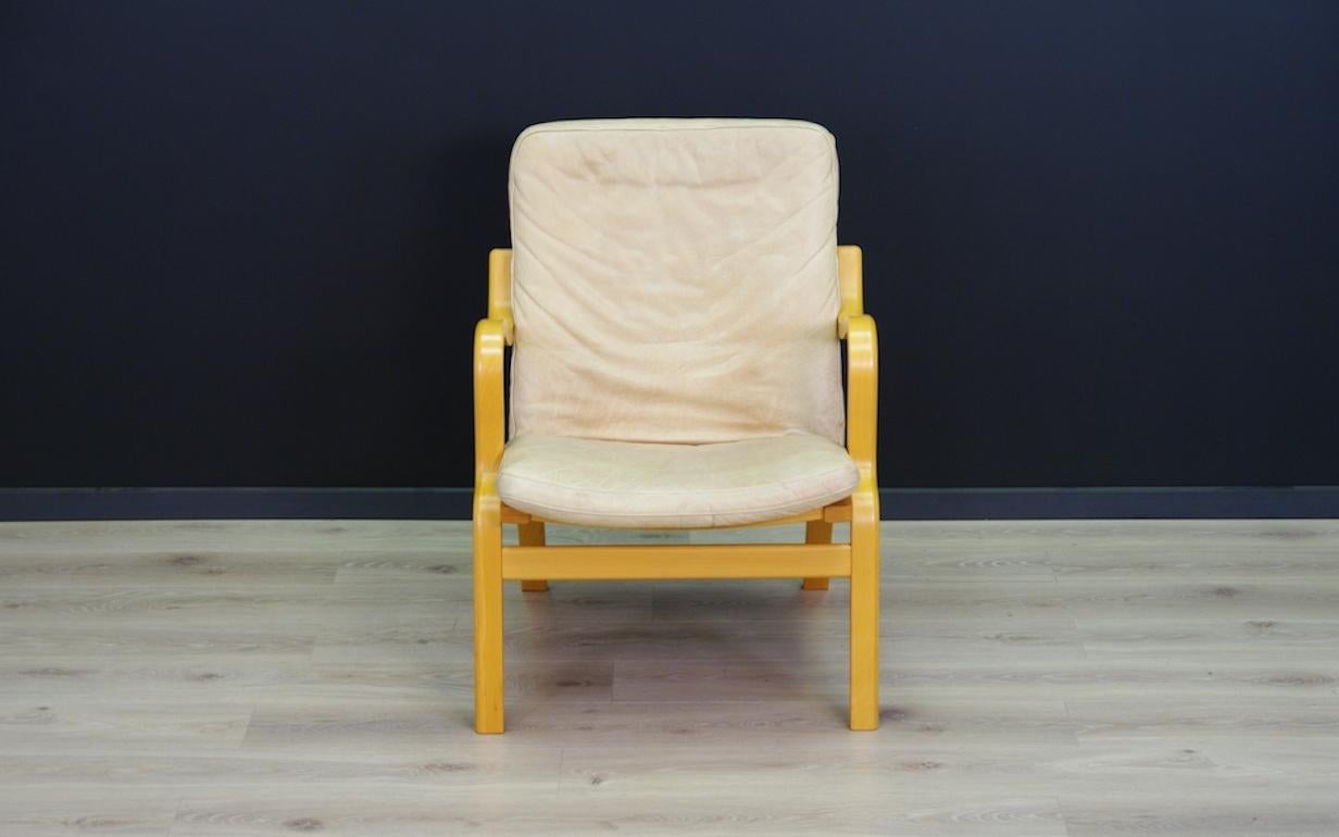 Stouby Leather Armchair Vintage Danish Design In Good Condition For Sale In Szczecin, Zachodniopomorskie