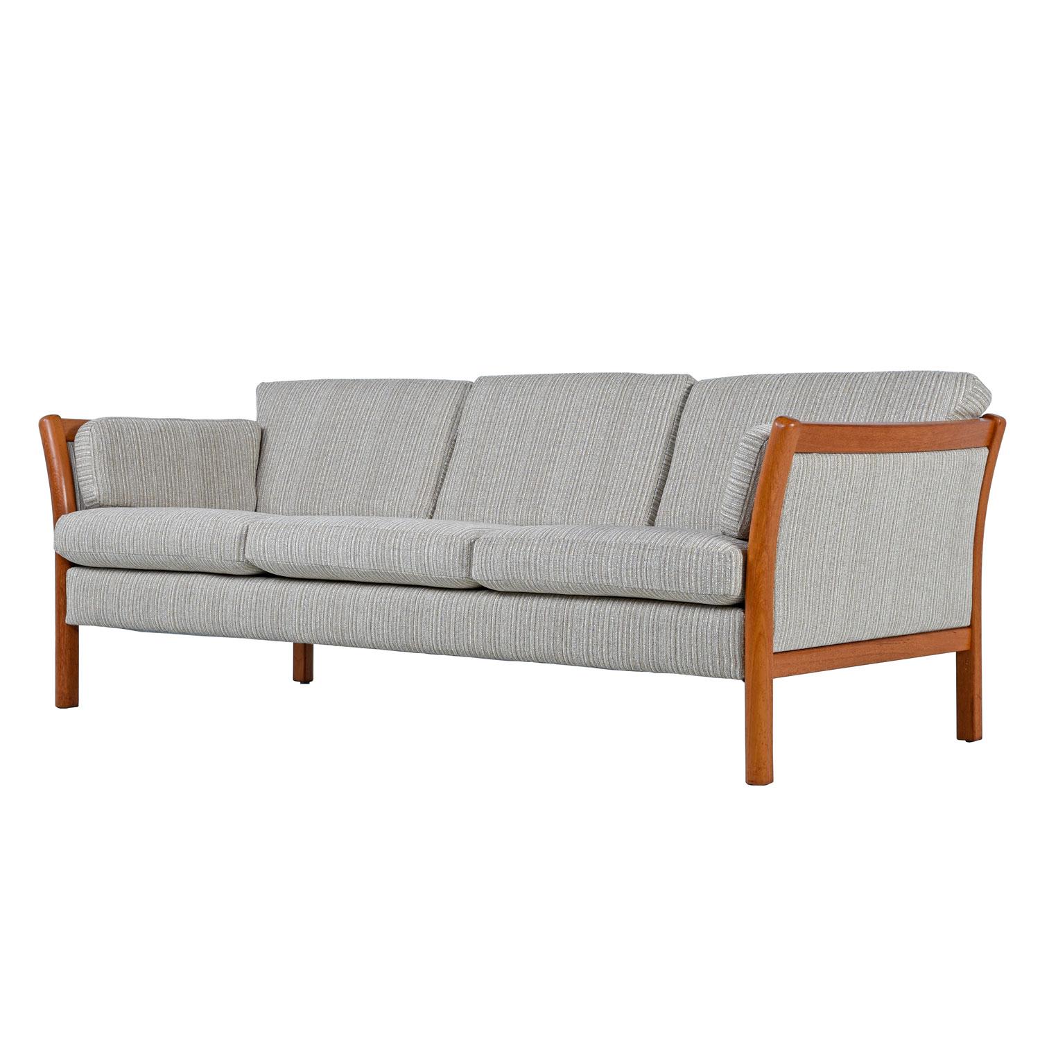 Stouby Sofa 3-Seat Couch – Danish Modern Sofa with Teak Frame