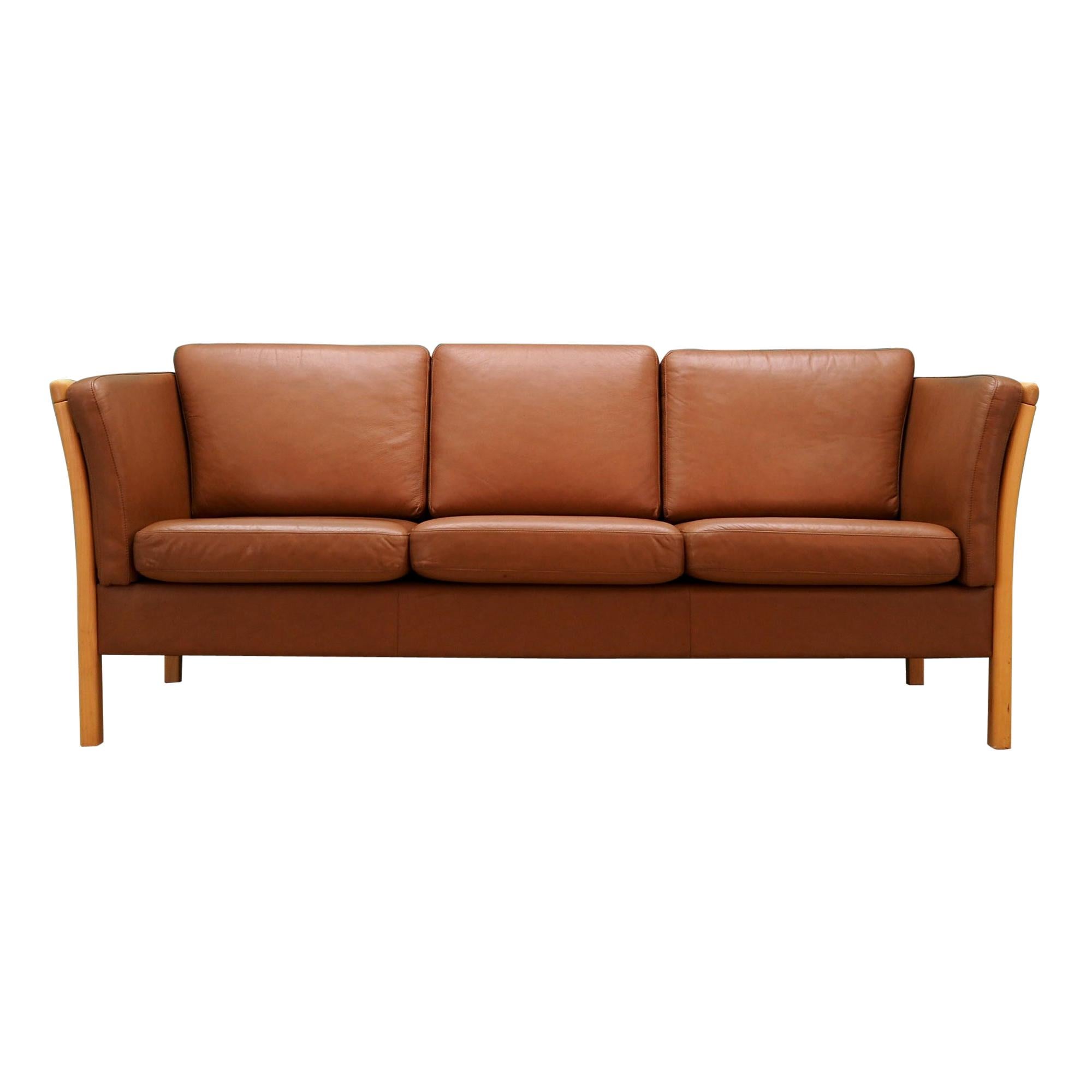 Stouby Sofa Retro 1960s Brown Leather