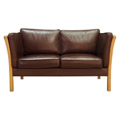 Stouby Sofa Vintage 1960s Brown Leather Retro