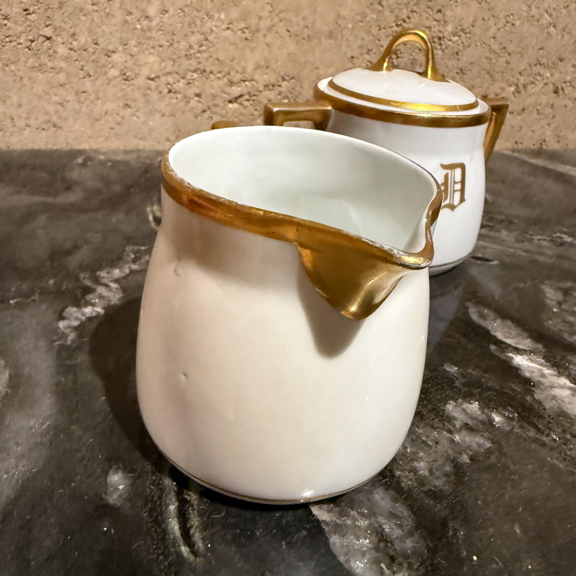 Stouffer KMP Creamer Azúcar Porcelana mediados del siglo XX en venta