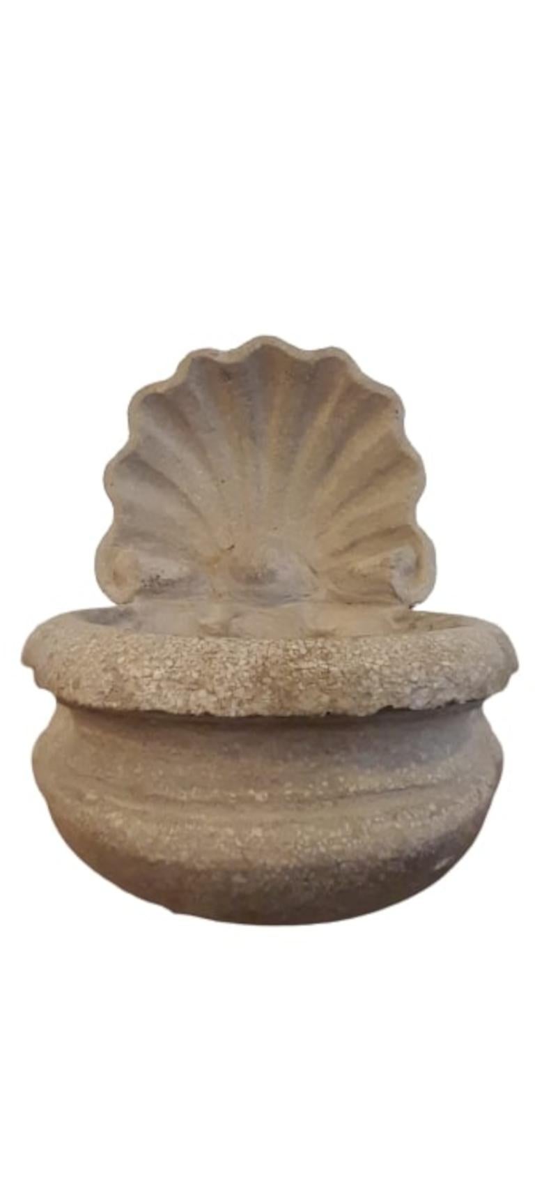 18th Century and Earlier Stoup made of white stone of 1700 italian For Sale
