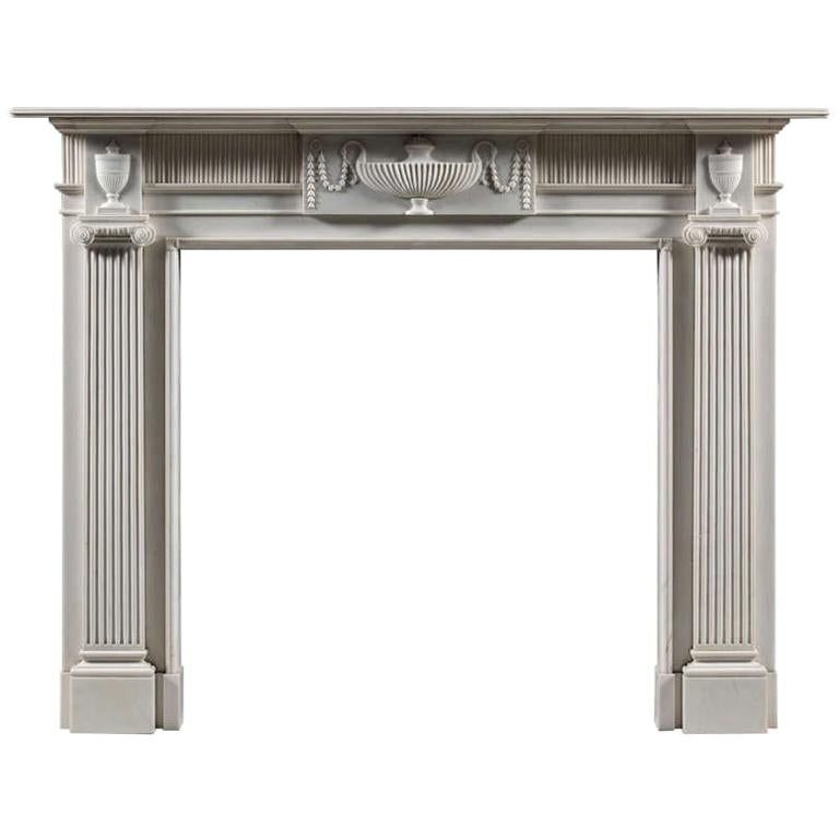 The Jamb Stourton Reproduction Neoclassical Fireplace Mantel For Sale