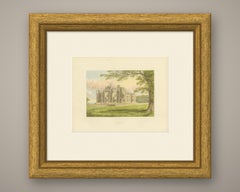 Stourton, Wiltshire, stampa antica su legno di Morris, 1870 circa