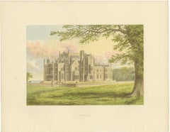 Stourton, Wiltshire, stampa antica su legno di Morris, 1870 circa