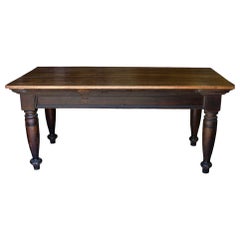 Antique Stout Legged Farm Table