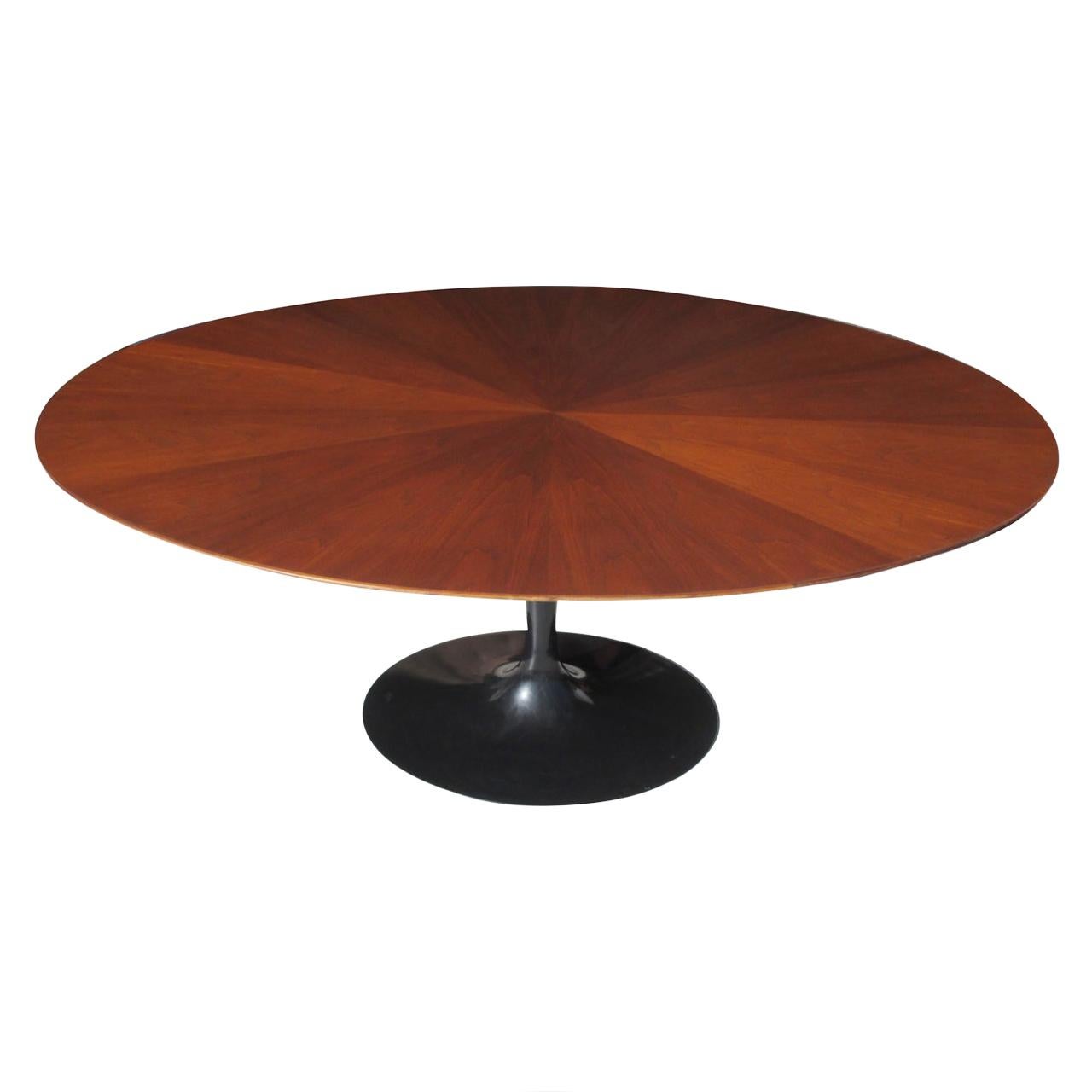 6ft Borsani Knoll Saarinen Walnut Starburst Table