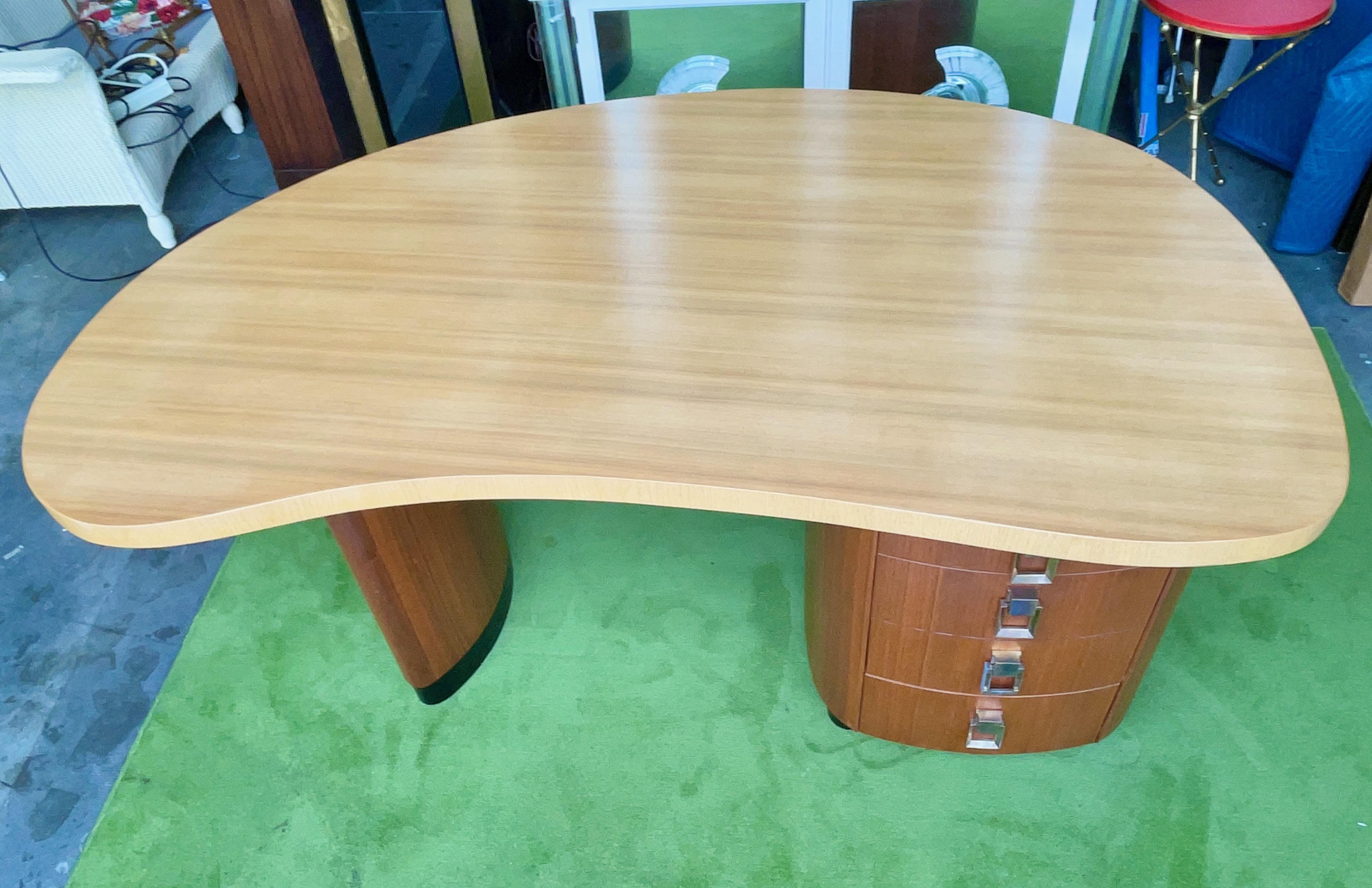 American Stow Davis Kidney Shaped Executive Desk For Sale