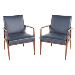 Retro Stow Davis Mid Century Lounge Chairs - Pair