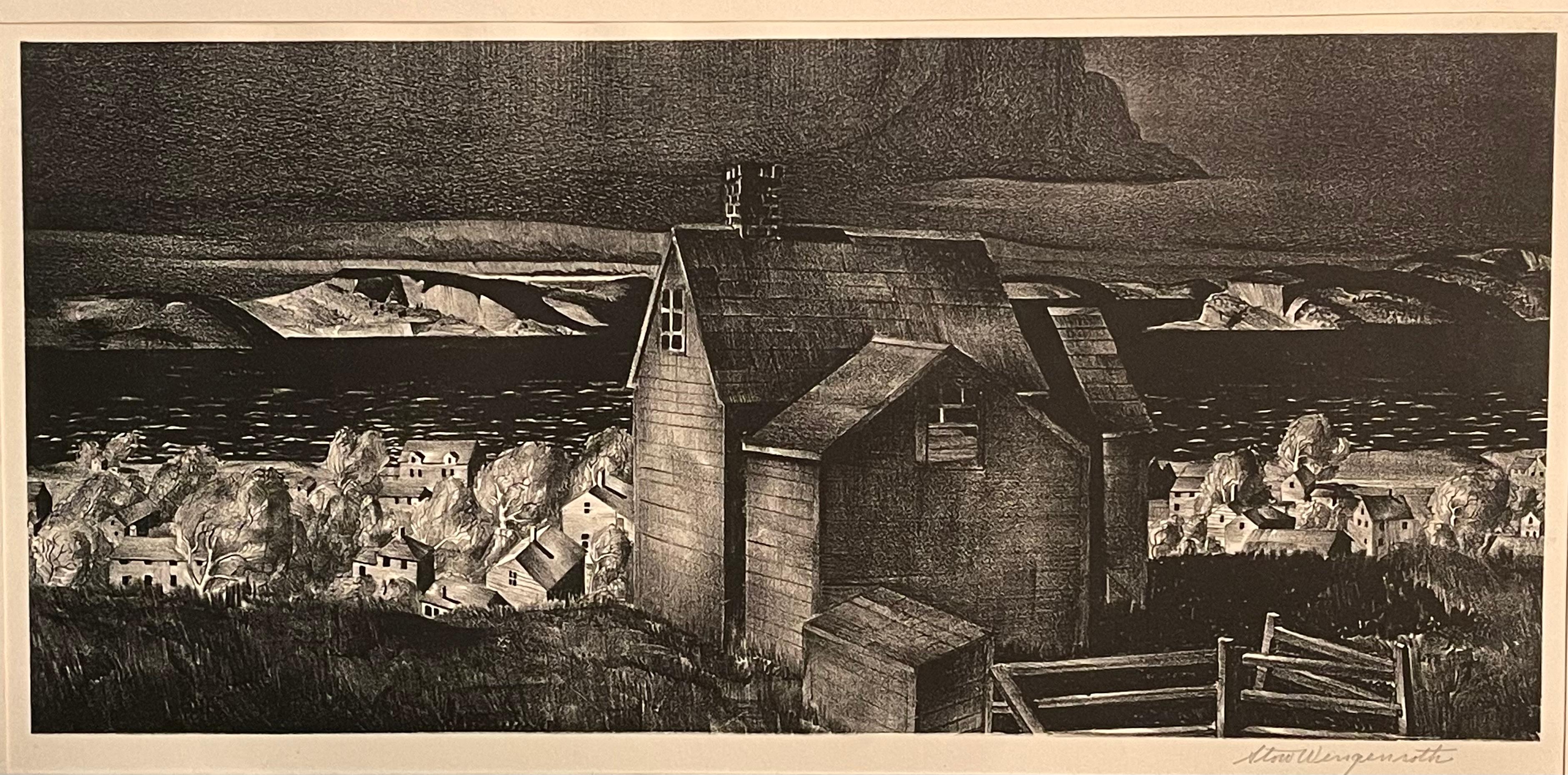 Landscape Print de Stow Wengenroth - CLIMA NEGRO