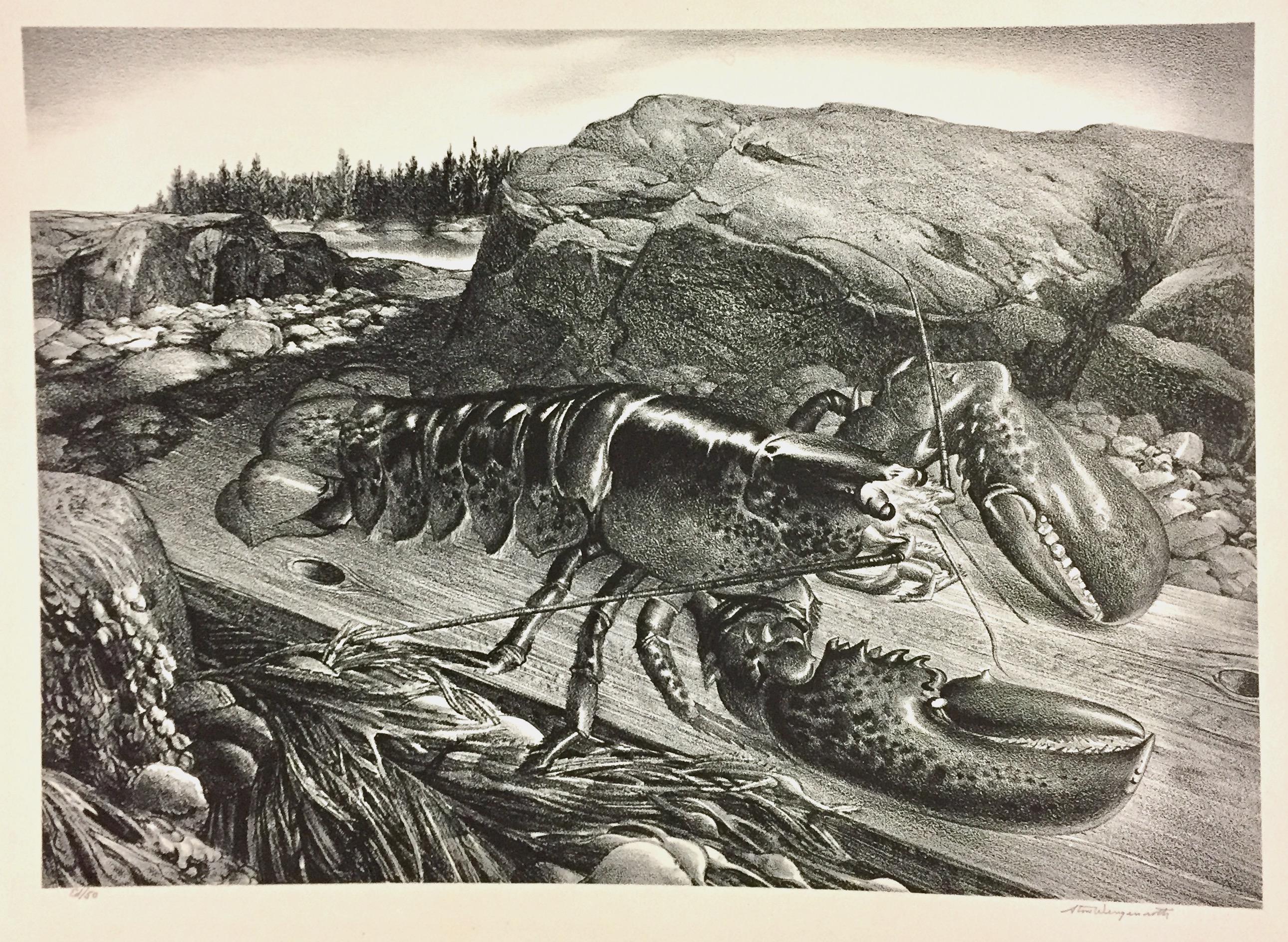 Stow Wengenroth Landscape Print - Lobster
