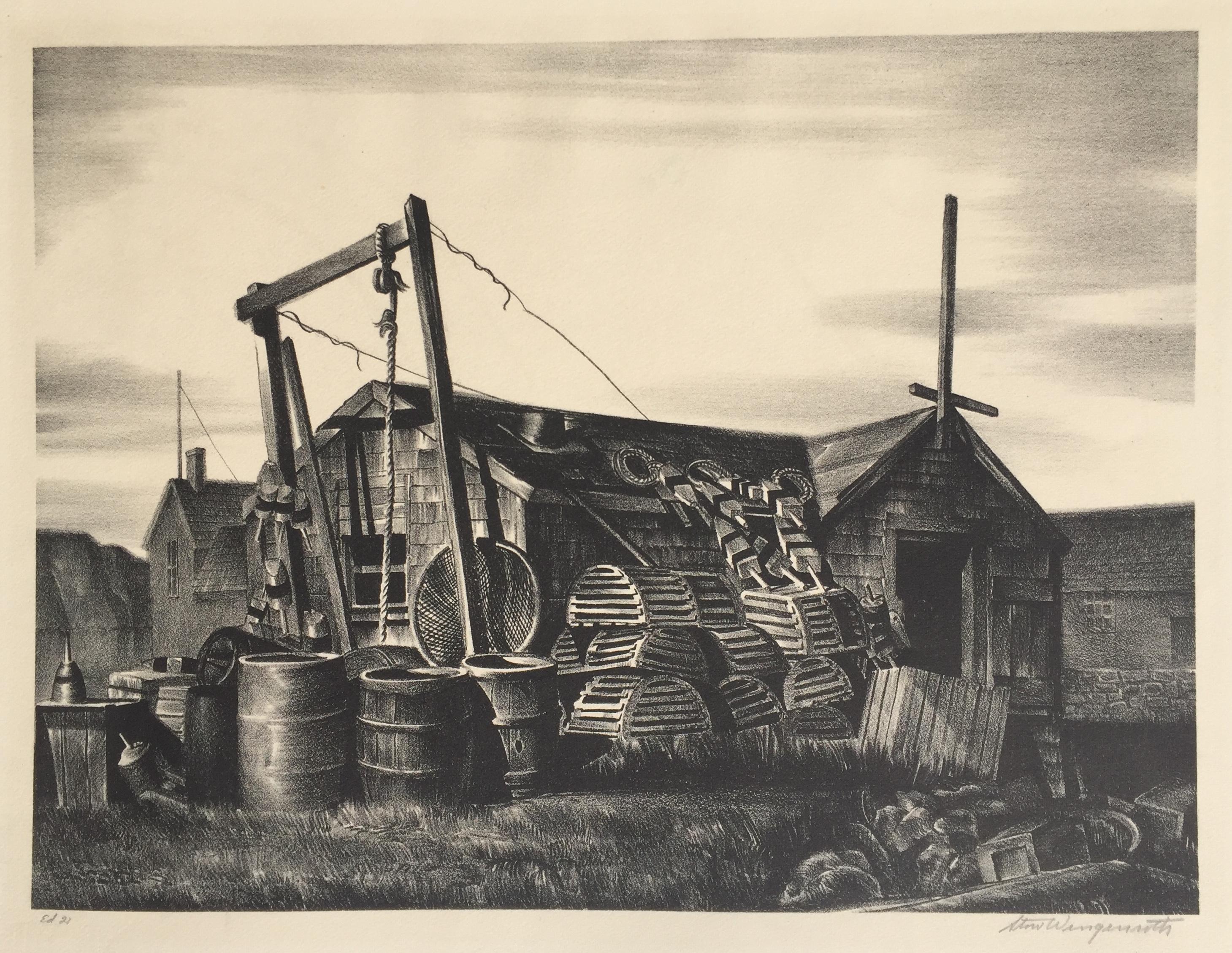 Stow Wengenroth Landscape Print - Lobsterman's House