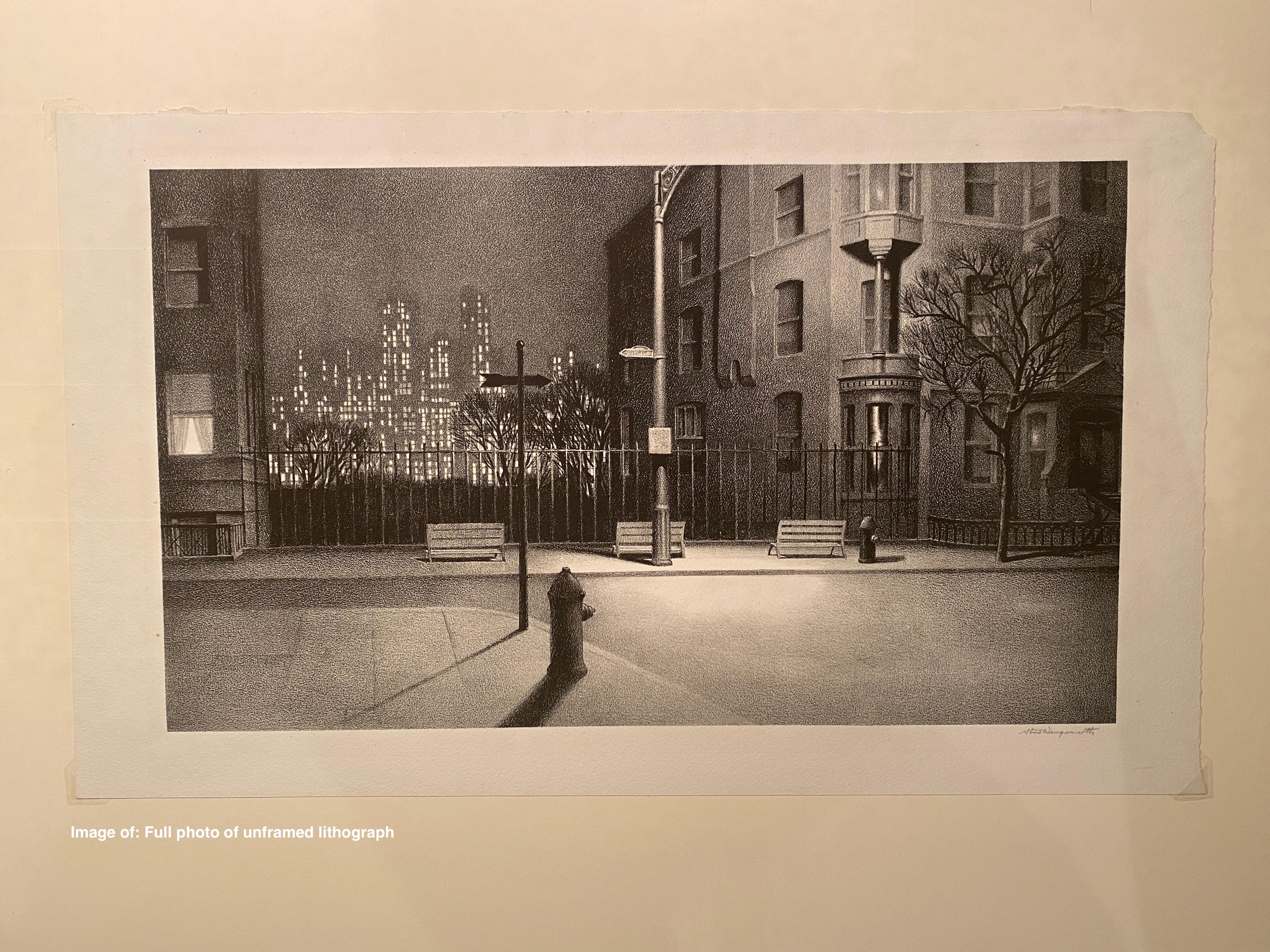 This Stow Wengenroth lithograph is one of his best! It is an edition of 85. One edition lives within the collection of MoMA, and another edition lives within the collection at The Metropolitan Museum of Art! 

Exhibited at MoMA's 