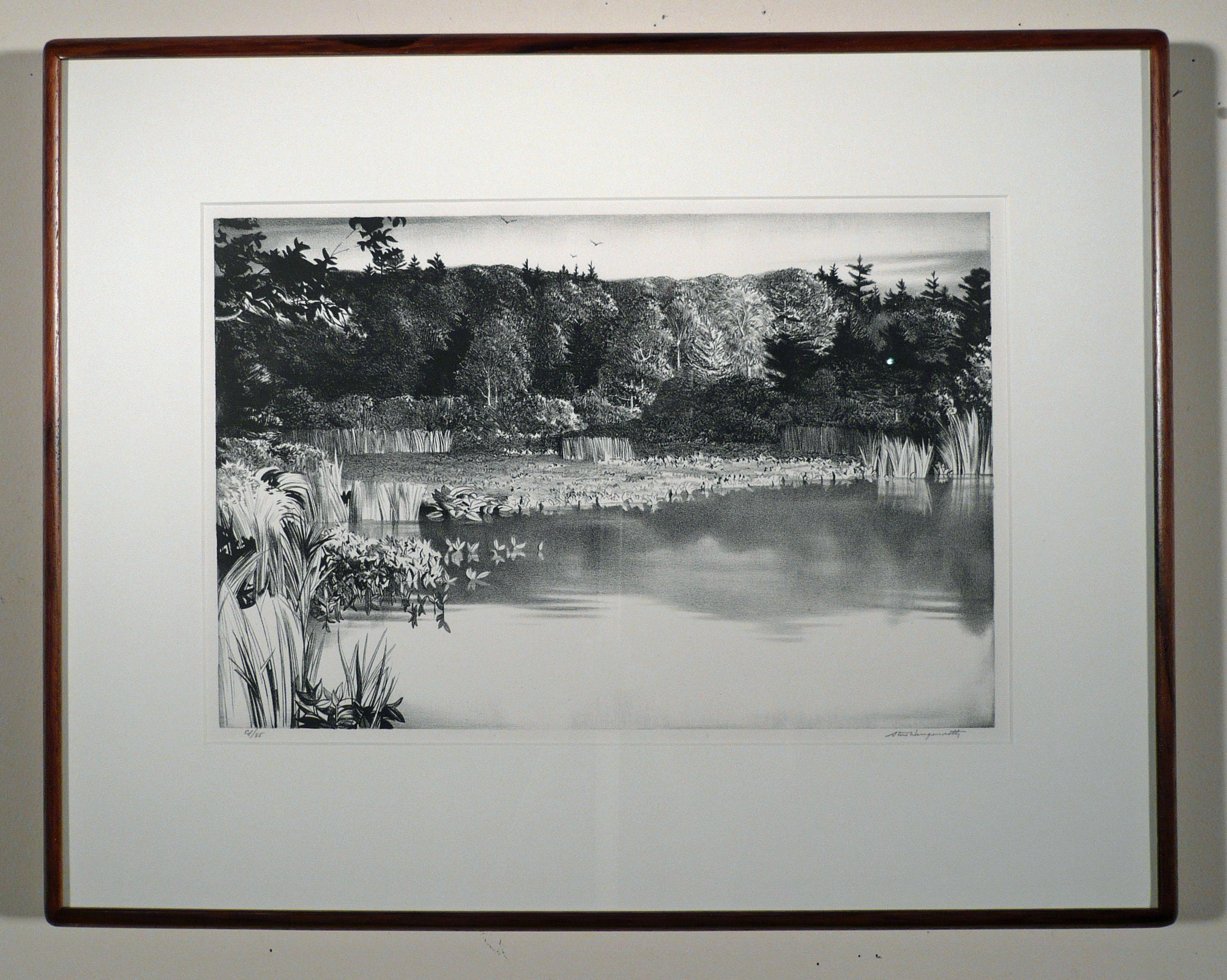 QUIET POND, MONHEGAN, MAINE - Print by Stow Wengenroth