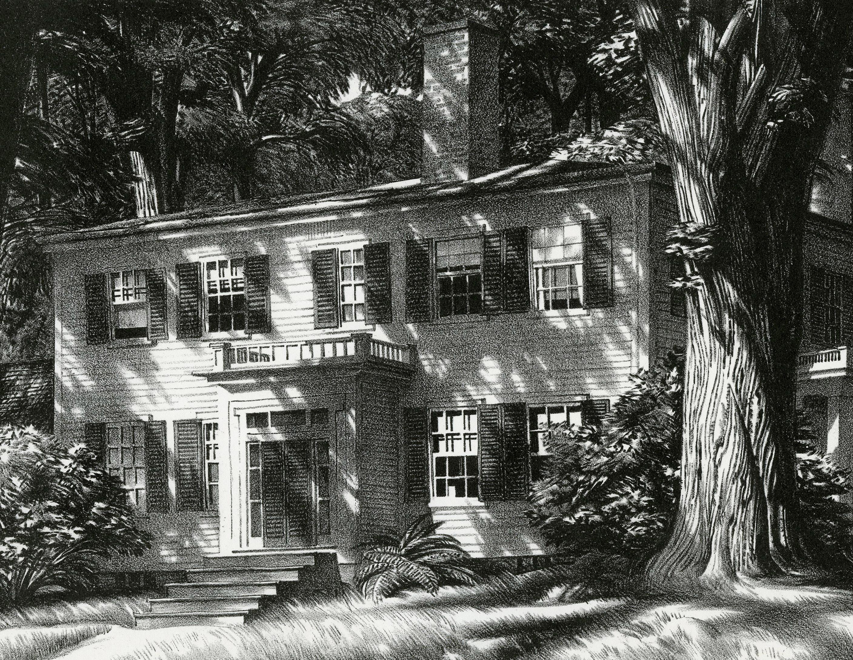 Ombres d'été, Wiscasset, Maine - Print de Stow Wengenroth