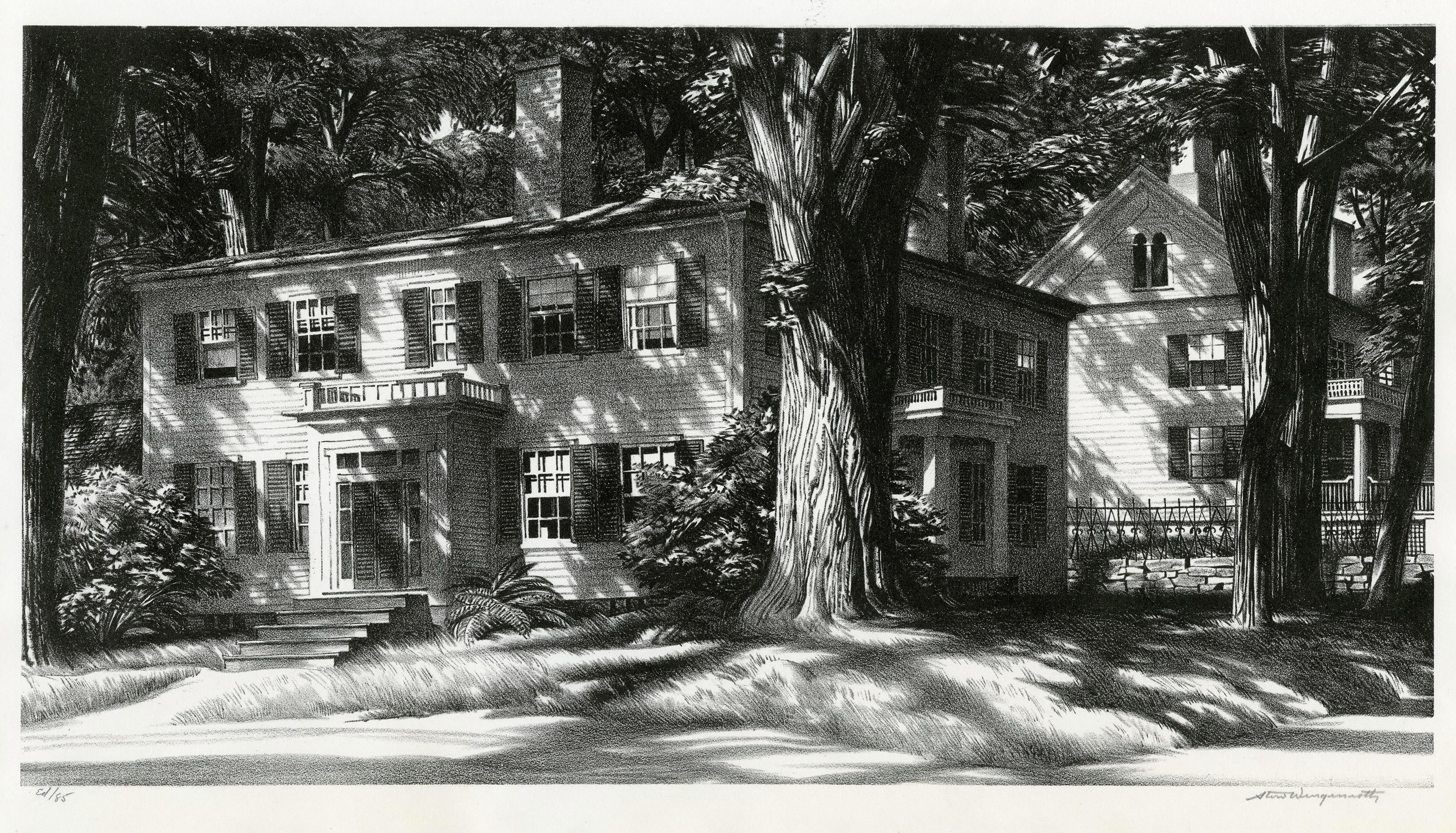 Landscape Print Stow Wengenroth - Ombres d'été, Wiscasset, Maine