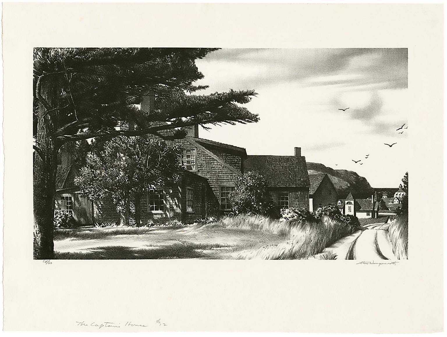 The Captain's House (Monhegan, Maine) - Print by Stow Wengenroth