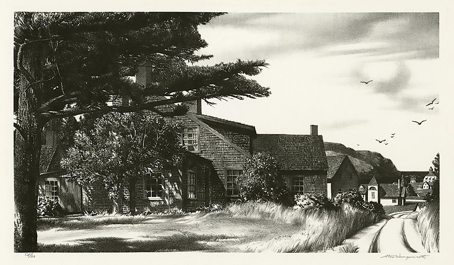 Stow Wengenroth Landscape Print - The Captain's House (Monhegan, Maine)