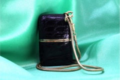 Stowa travel watch with mechanical movement, leather case & chain ring