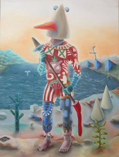Character #4 Stéphane Fauchille Contemporary art colour painting portrait humour