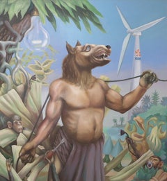 Verbindung Stéphane Fauchille Zeitgenössische Kunst Malerei Landschaft Tier edf