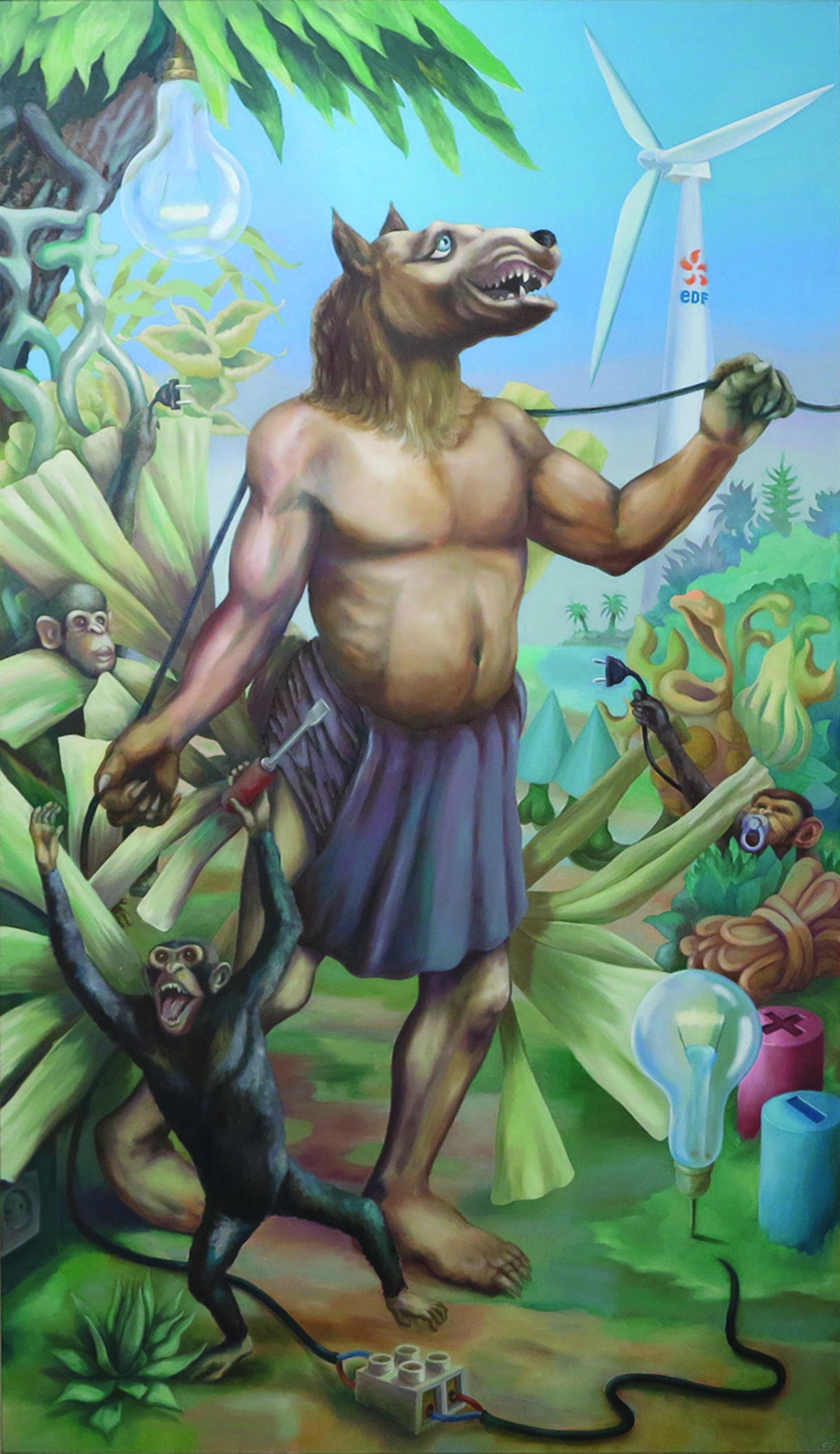 Verbindung Stéphane Fauchille Zeitgenössische Kunst Malerei Landschaft Tier edf