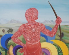 Hunter Stéphane Fauchille Contemporary art painting portrait colour figurative