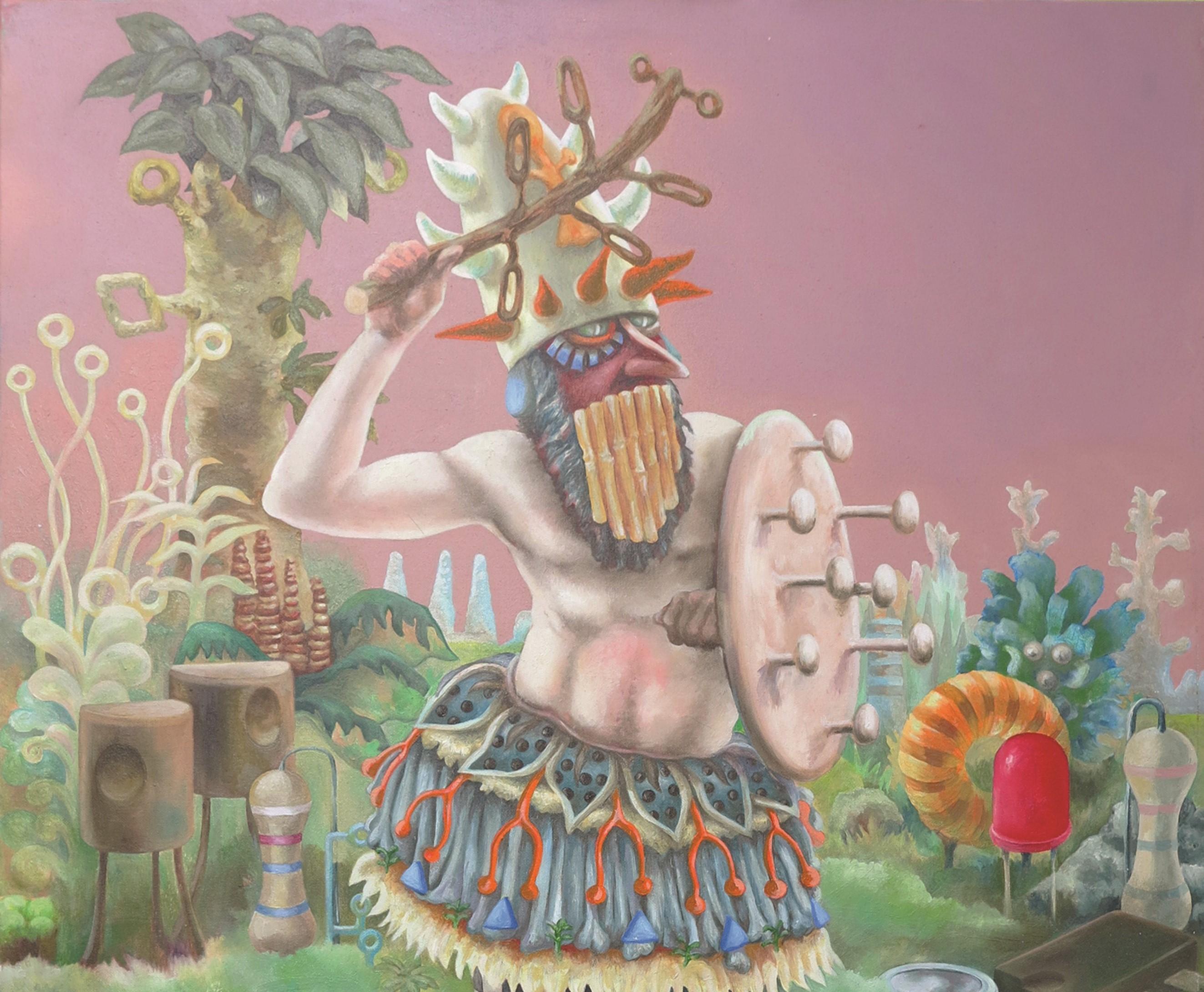 Resistance Stéphane Fauchille Zeitgenössische Kunst Porträt Malerei Blume Natur im Angebot 3