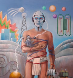 L'effet de l'électricité Stéphane Fauchille Art contemporain peinture couleur