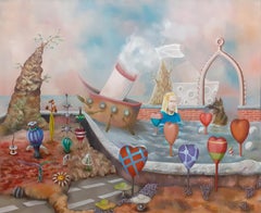 The master's departure Stéphane Fauchille Contemporary art landscape painting