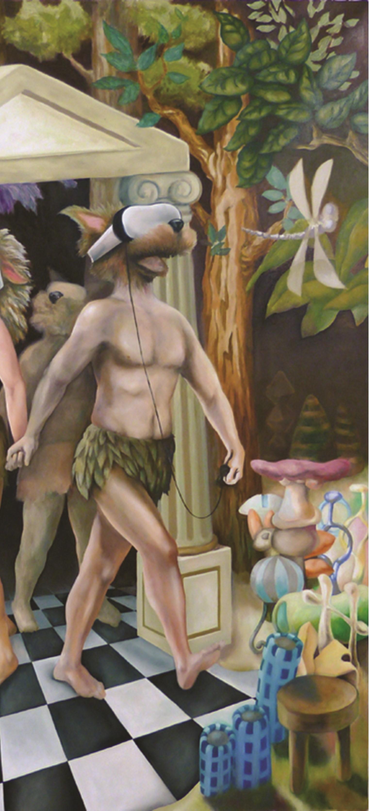 Virtuelle Realität Stéphane Fauchille Zeitgenössische Kunst Porträtmalerei Adam Eve im Angebot 4