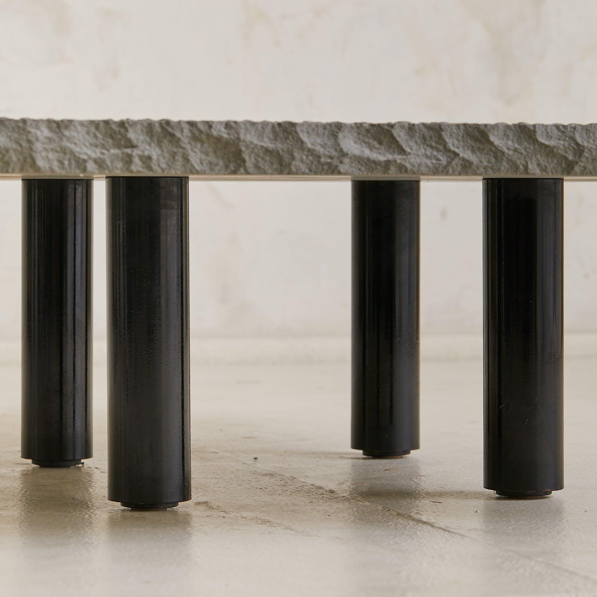 ‘Strada’ Stone Coffee Table by Giulio Lazzotti for Mageia, 1981 Bon état - En vente à Chicago, IL