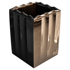 "Stradale" Ice Bucket with Bronze and Stainless Steel, Handcrafted, Istanbul