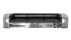 Sofá "Stradale" de acero inoxidable, hecho a mano, Estambul