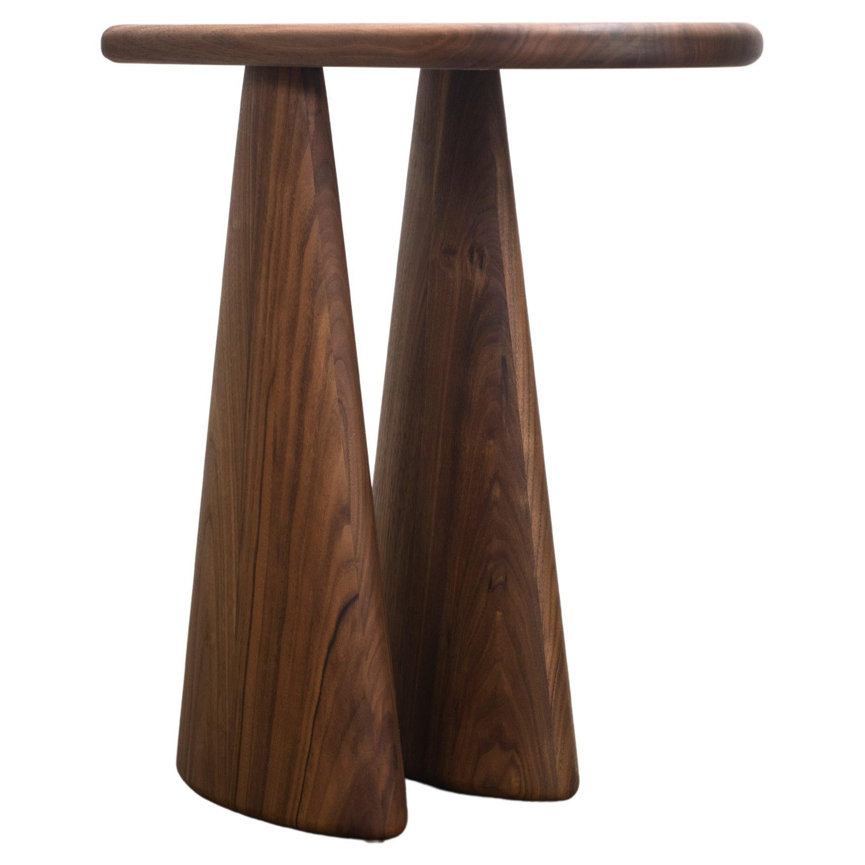 Straddle Side Table by Levi Christiansen in Solid Walnut 