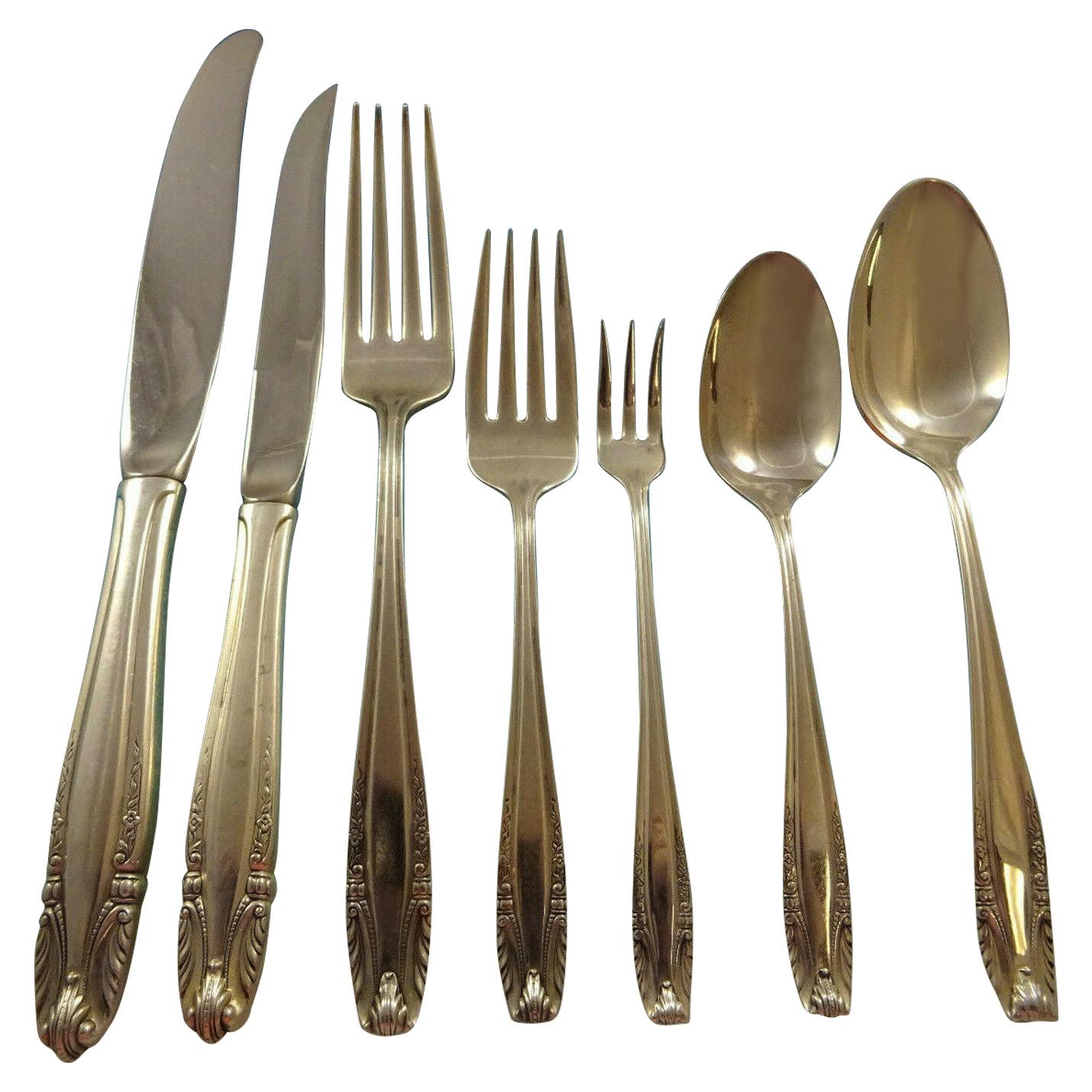 Stradivari by Wallace Sterling Silver Flatware Set for 8 Service 60 Piece Dinner For Sale