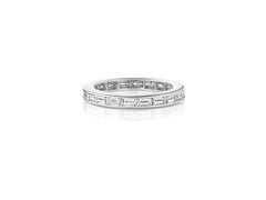 Straight Baguette Eternity Band in Platinum
