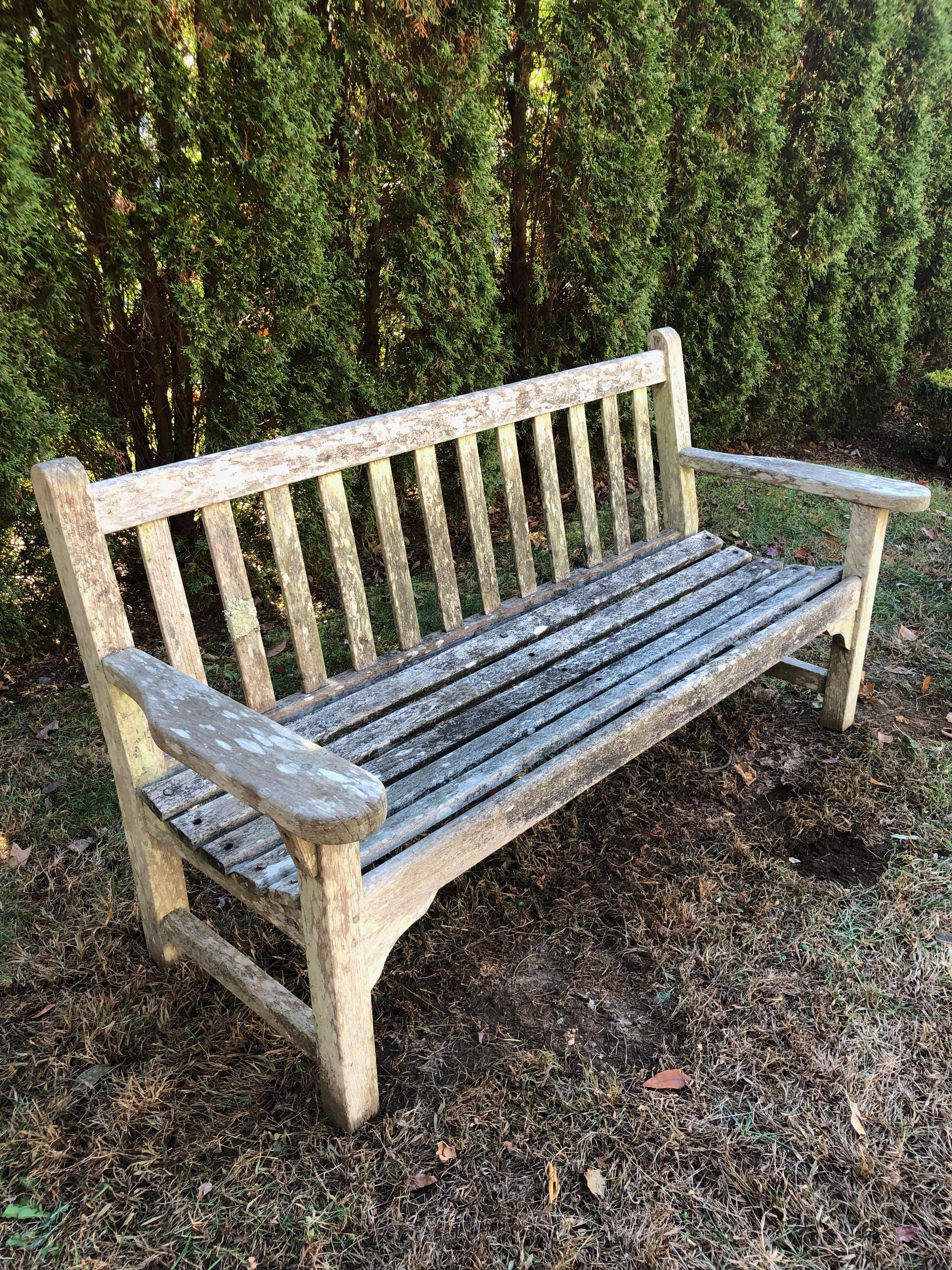 This is the perfect unobtrusive bench for sitting amidst your cottage or wildflower garden and enjoying a drink as the shadows gather around you. Its straight lines are classical and it is such a comfortable piece. It features a
