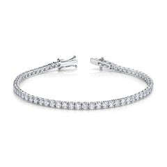 Bracelet de diamants ligne droite
