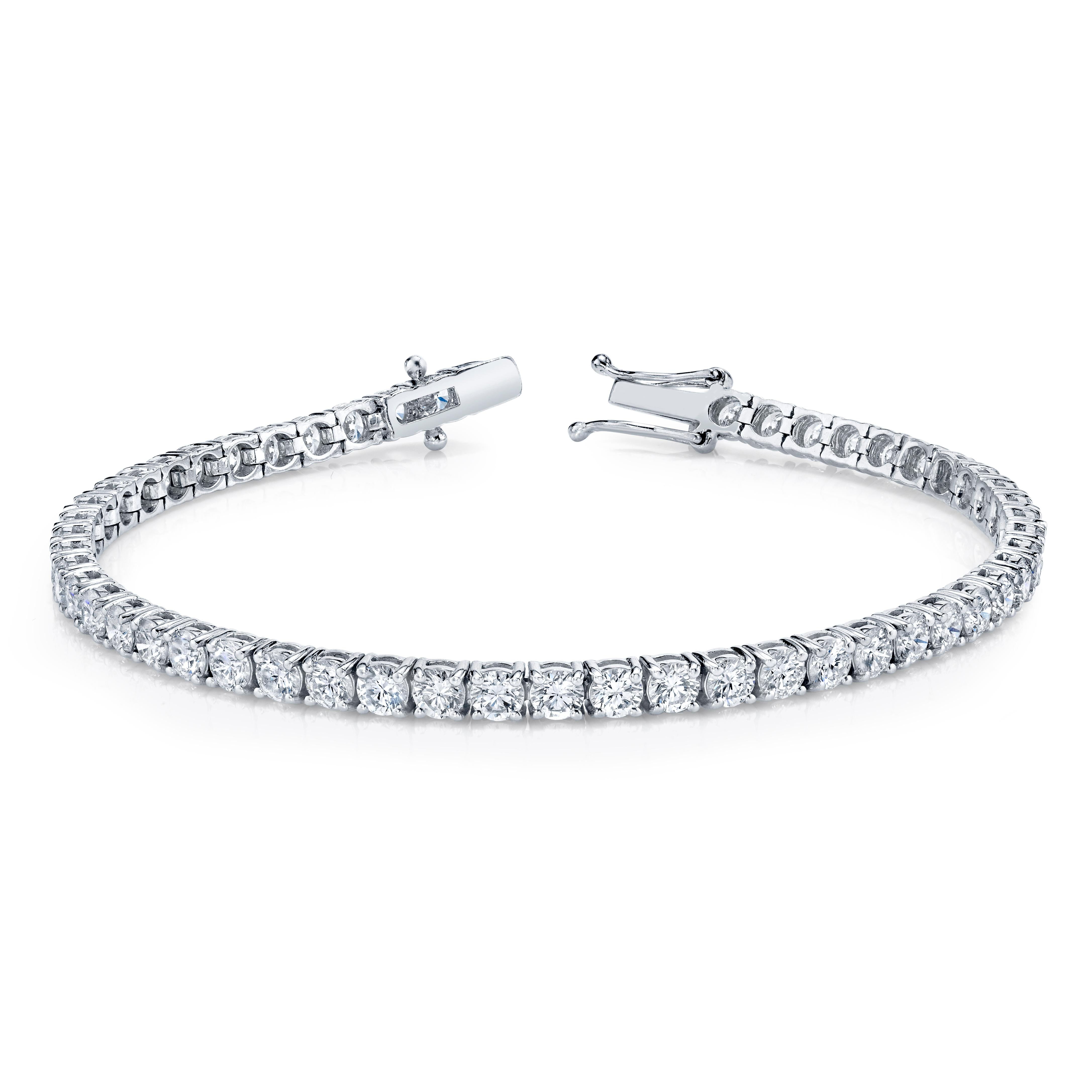 Contemporaneo Bracciale con diamanti in linea retta in vendita