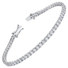 Bracelet de diamants ligne droite