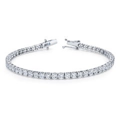 Rundes Diamantarmband im Brillantschliff mit gerader Linie