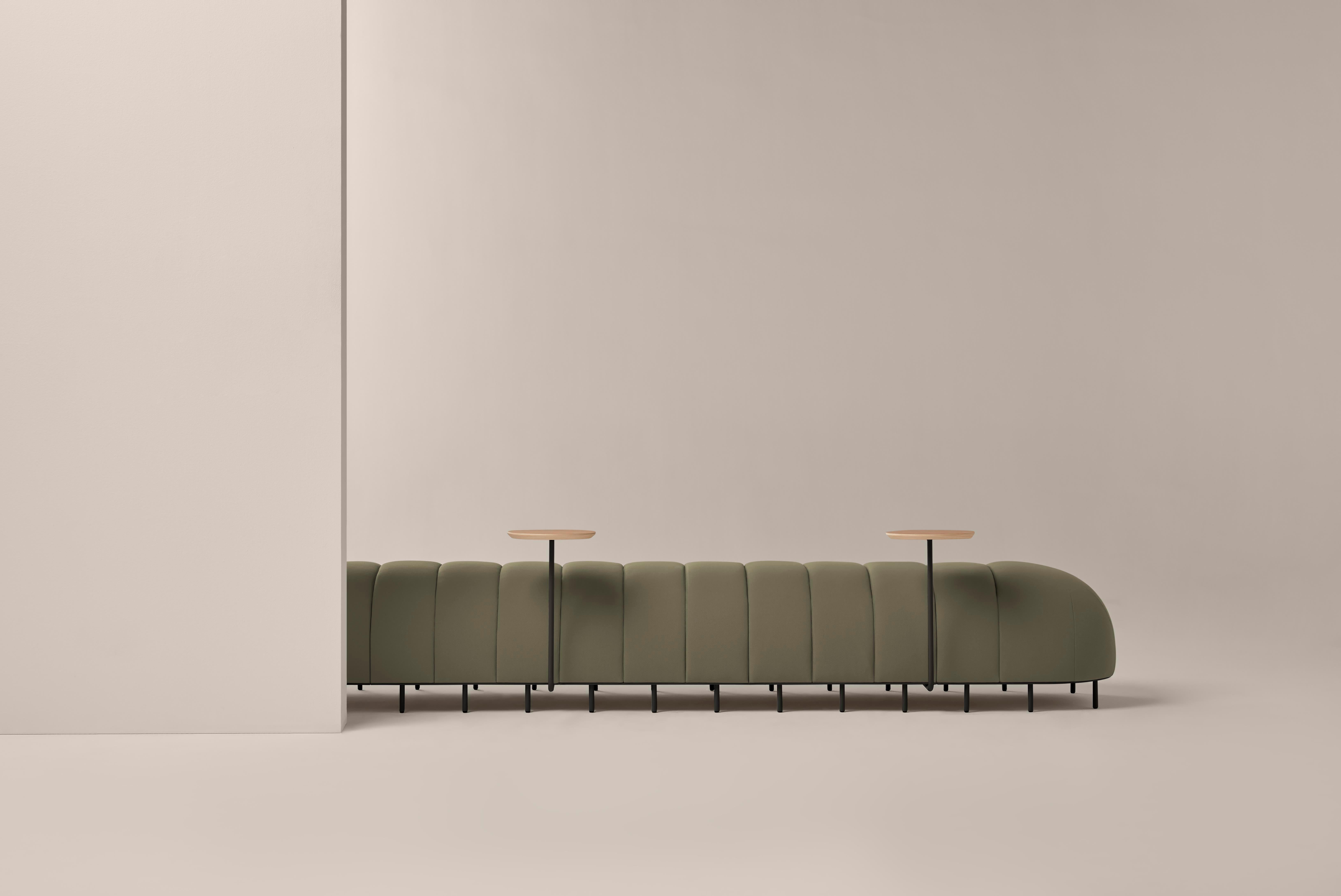 Contemporary Straight Module Worm Bench by Pepe Albargues For Sale